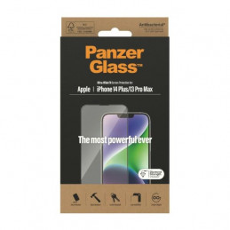 „PanzerGlass“ itin plataus kampo antibakterinis grūdintas stiklas, skirtas „iPhone 14 Plus“ / „13 Pro Max“