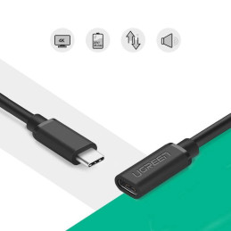 Ugreen 40574 USB-C – USB-C 5Gb/ s laidas 0,5m – juodas
