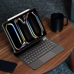 „Dux Ducis“ klaviatūros dėklas (MK serija) su „Bluetooth“ klaviatūra, skirtas „iPad Pro 11“ (2024 m.) – juodas