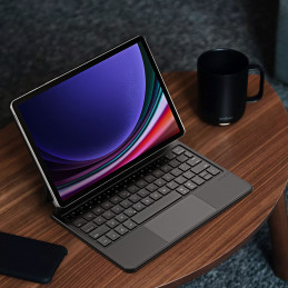 „Dux Ducis“ klaviatūros dėklas (MK serijos) su „Bluetooth“ klaviatūra, skirtas „Samsung Galaxy Tab S9 / S8 / S7“ – juoda...