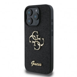 „Guess“ fiksuoto blizgučių dizaino „iPhone 16 Pro“ dėklas – juodas