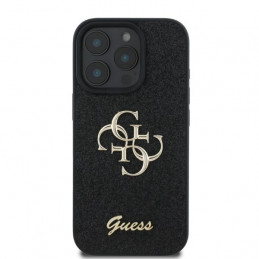 „Guess“ fiksuoto blizgučių dizaino „iPhone 16 Pro Max“ dėklas – juodas