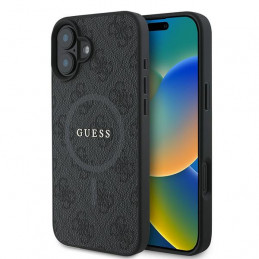 „Guess 4G Ring Classic Logo MagSafe“ dėklas, skirtas „iPhone 16 Plus“ – juodas