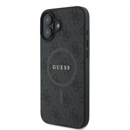 „Guess 4G Ring Classic Logo MagSafe“ dėklas, skirtas „iPhone 16 Plus“ – juodas