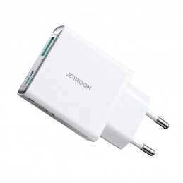 „Joyroom JR-TCF14“ 20 W USB-A USB-C itin plonas sieninis įkroviklis – baltas