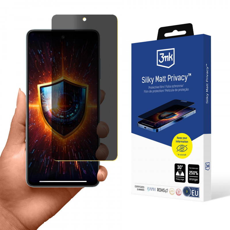 3mk šilkinė matinė privatumo ekrano apsauga, skirta „Samsung Galaxy A52 4G / 5G A52s 5G“
