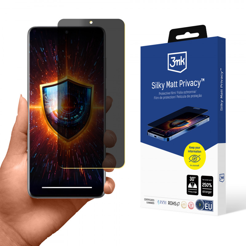 3mk šilkinė matinė privatumo ekrano apsauga, skirta „Samsung Galaxy S20 Plus 5G“.