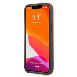 Guess 4G Big Metal Logo dėklas, skirtas iPhone 13 - rudas