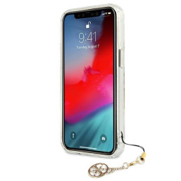 Guess 4G Gold Charms Collection dėklas iPhone 13 mini - skaidrus