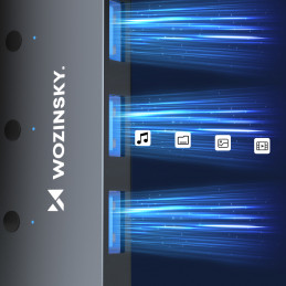„Wozinsky WHS080YSS“ 4 x USB-A 3.0 šakotuvas su atskirais jungikliais, aliuminis, su 15 cm laidu - pilkas