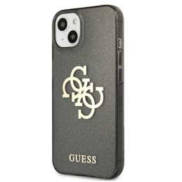 Guess Glitter 4G Big Logo dėklas iPhone 13 mini - juodas