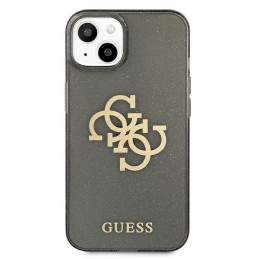 Guess Glitter 4G Big Logo dėklas iPhone 13 mini - juodas