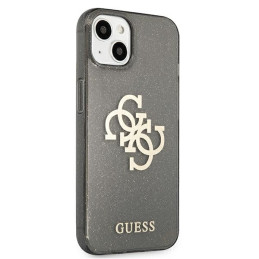Guess Glitter 4G Big Logo dėklas iPhone 13 mini - juodas