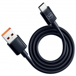 3mk Hyper kabelis USB-A / USB-C 1.2m 5A - juodas