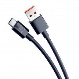 3mk Hyper kabelis USB-A / USB-C 1.2m 5A - juodas