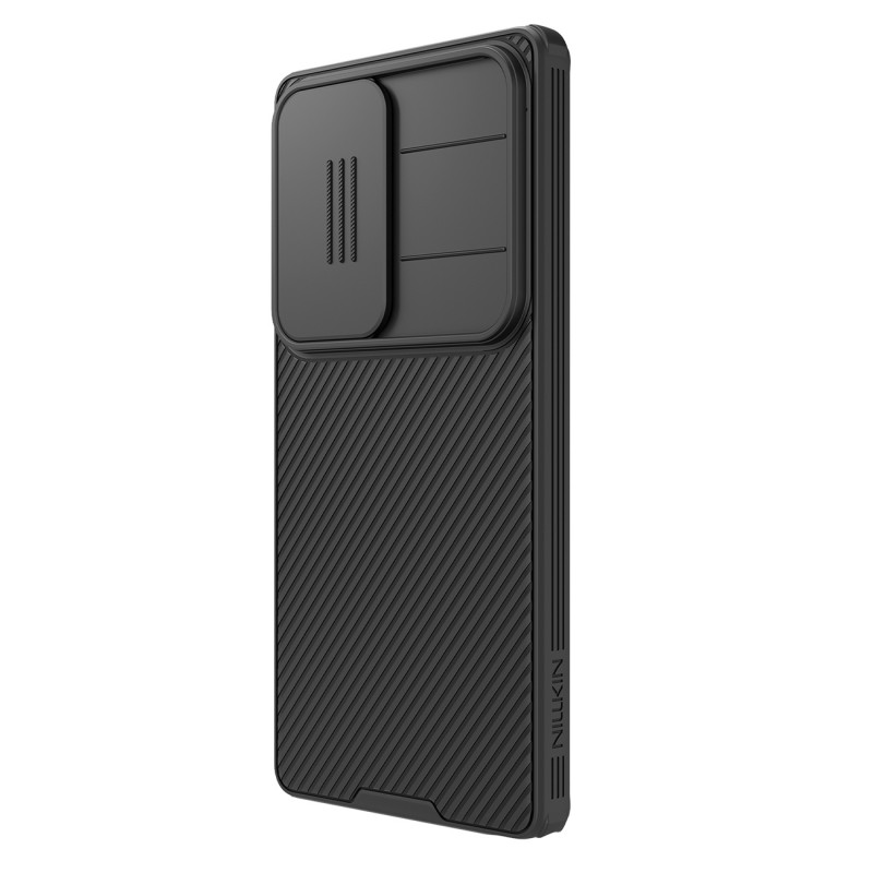 „Nillkin CamShield Pro“ dėklas, skirtas „Samsung S25 Ultra“ su kameros dangteliu – juodas
