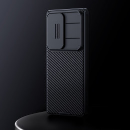 „Nillkin CamShield Pro“ dėklas, skirtas „Samsung S25 Ultra“ su kameros dangteliu – juodas