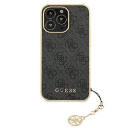 Guess 4G Charms Collection dėklas, skirtas iPhone 13 Pro Max - pilkas