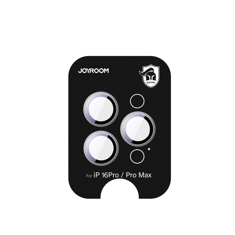 „Joyroom JR-MFY0262“ apsauginis stiklas, skirtas „iPhone 16 Pro/ 16 Pro Max“ lęšiams – titano spalvos