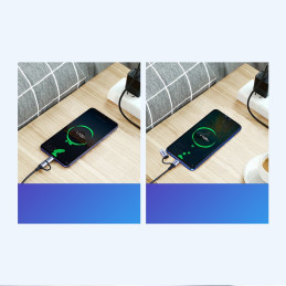 Ugreen kabelis 2in1 USB – mikro USB / USB Type C 1m 2.4A juodas (30875)