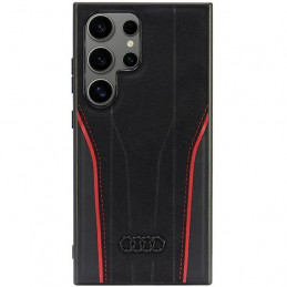 Audi originalios odos „MagSafe S24 Ultra S928“ juodai raudonas kietas dėklas AU-TPUPCS24U-R8/ D3-RD