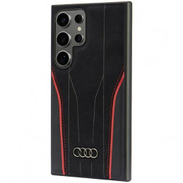Audi originalios odos „MagSafe S24 Ultra S928“ juodai raudonas kietas dėklas AU-TPUPCS24U-R8/ D3-RD