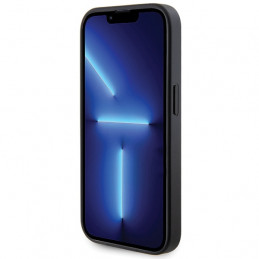 „Guess Strass“ metalinis logotipo dėklas iPhone 14 Pro Max 6.7" telefonui – juodas