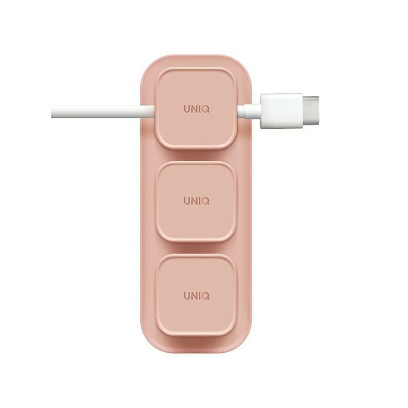 UNIQ Pod Mag magnetinis laidų organizatorius + pagrindas - rožinis