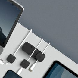 UNIQ Pod Mag magnetinis laidų organizatorius + pagrindas - rožinis