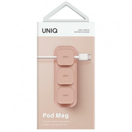UNIQ Pod Mag magnetinis laidų organizatorius + pagrindas - rožinis