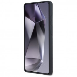 Karl Lagerfeld silikoninis dvigubų galvučių ir apskritimo formos MagSafe dėklas Samsung Galaxy S25 Ultra, juodas