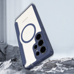 „Dux Ducis Skin X Pro“ dėklas, skirtas „Samsung Galaxy S25 Ultra“ su „MagSafe“ ir dėklu – mėlynas