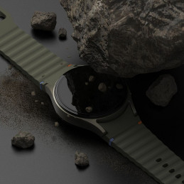 „Ringke“ plonas grūdinto stiklo dėklas + stiklo komplektas, skirtas „Samsung Galaxy Watch 7“ 44 mm – juodas