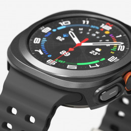 „Ringke“ plonas grūdinto stiklo dėklas + stiklo komplektas, skirtas „Samsung Galaxy Watch Ultra 47 mm“ – juodas