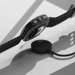 „Ringke“ plonas grūdinto stiklo dėklas + stiklo komplektas, skirtas „Samsung Galaxy Watch Ultra 47 mm“ – juodas