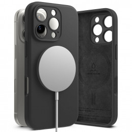„Ringke“ silikoninis „MagSafe“ dėklas, skirtas „iPhone 16 Pro“ – juodas