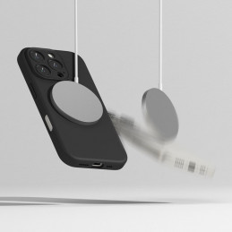 „Ringke“ silikoninis „MagSafe“ dėklas, skirtas „iPhone 16 Pro“ – juodas