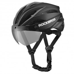 „Rockbros“ dviračio šalmas su skydeliu, nuimami UV apsauginiai akiniai, unisex – žalias