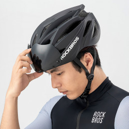 „Rockbros“ dviračio šalmas su skydeliu, nuimami UV apsauginiai akiniai, unisex – žalias