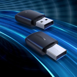 Ugreen dviejų juostų adapteris išorinis USB - WiFi tinklo plokštė 11ac AC650 juoda (CM448)
