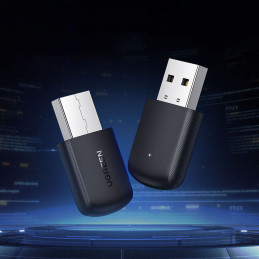 Ugreen dviejų juostų adapteris išorinis USB - WiFi tinklo plokštė 11ac AC650 juoda (CM448)