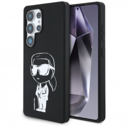 Karl Lagerfeld silikoninis grafiti „Ikonik“ spausdinto logotipo „MagSafe“ dėklas, skirtas „Samsung Galaxy S25 Ultra“ – j...