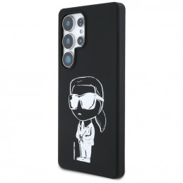 Karl Lagerfeld silikoninis grafiti „Ikonik“ spausdinto logotipo „MagSafe“ dėklas, skirtas „Samsung Galaxy S25 Ultra“ – j...