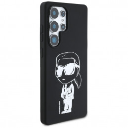 Karl Lagerfeld silikoninis grafiti „Ikonik“ spausdinto logotipo „MagSafe“ dėklas, skirtas „Samsung Galaxy S25 Ultra“ – j...