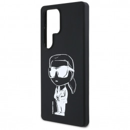Karl Lagerfeld silikoninis grafiti „Ikonik“ spausdinto logotipo „MagSafe“ dėklas, skirtas „Samsung Galaxy S25 Ultra“ – j...