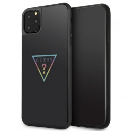 „Guess“ trikampio blizgučių dėklas, skirtas „iPhone 11 Pro Max“ – juodas
