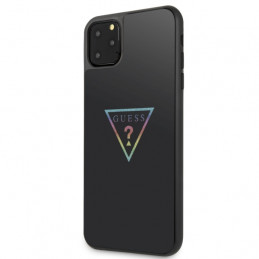 „Guess“ trikampio blizgučių dėklas, skirtas „iPhone 11 Pro Max“ – juodas