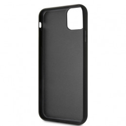 „Guess“ trikampio blizgučių dėklas, skirtas „iPhone 11 Pro Max“ – juodas