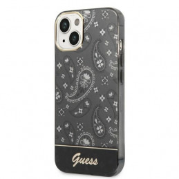 „Guess“ „Bandana Paisley“ dėklas, skirtas iPhone 14 / 15 / 13 6.1" – juodas
