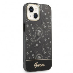 „Guess“ „Bandana Paisley“ dėklas, skirtas iPhone 14 / 15 / 13 6.1" – juodas